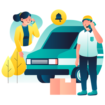 Free Pickup Delivery Service  Illustration