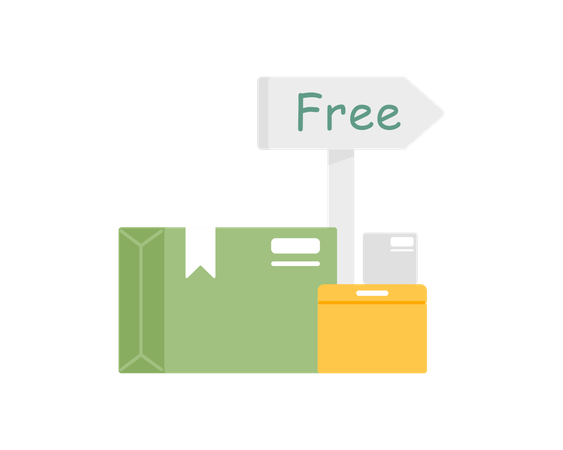 Free Shipping  Illustration
