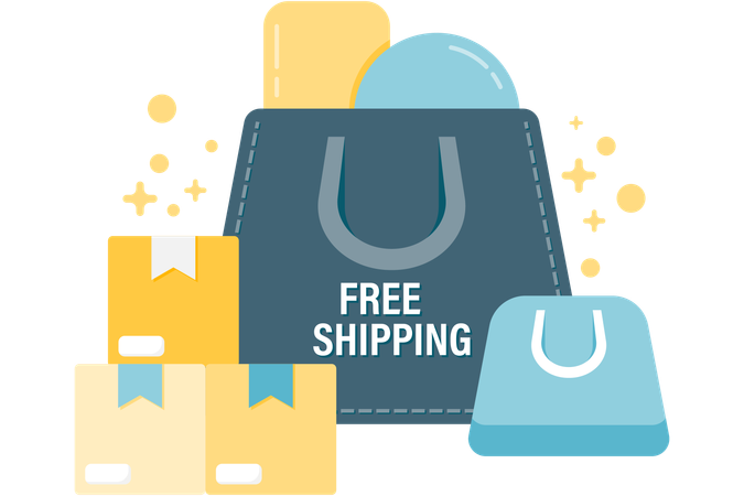 Free shipping discount  Illustration