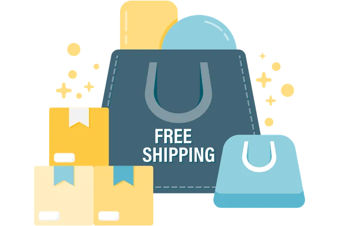 Free shipping discount  Illustration