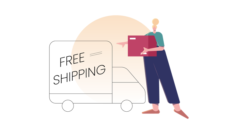 Free shipping  Illustration