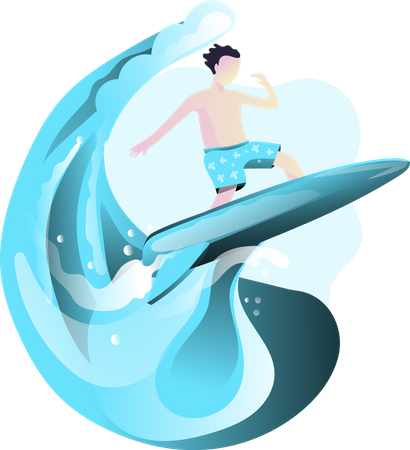 Free Surfing  Illustration