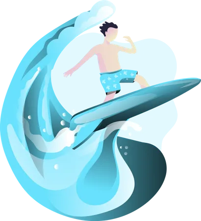 Free Surfing  Illustration