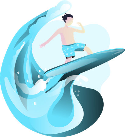 Free Surfing  Illustration