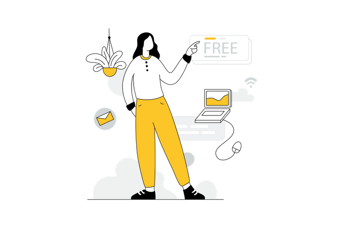Free Website Trial  Illustration
