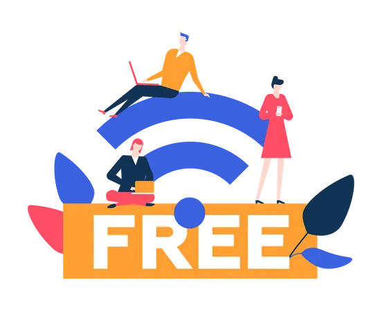 Free wifi  Illustration