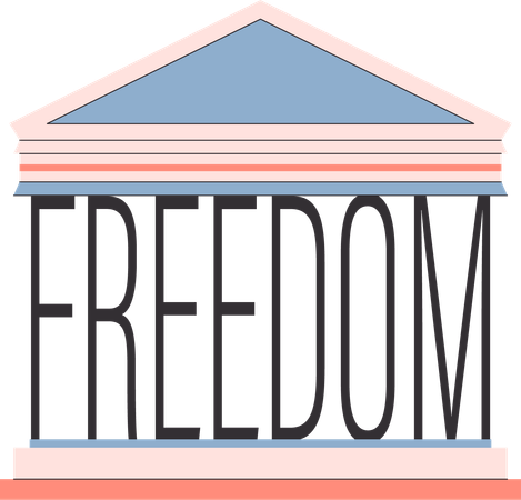 Freedom from bank  Illustration