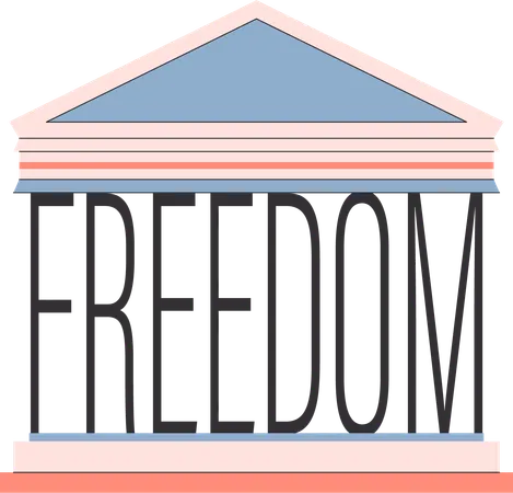 Freedom from bank  Illustration