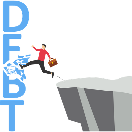 Freedom to pay off debts  Illustration