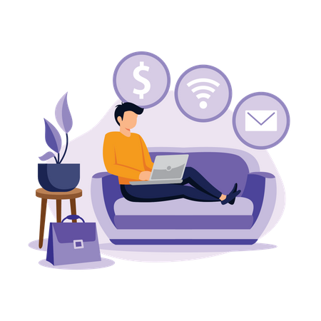 Freelance employee  Illustration