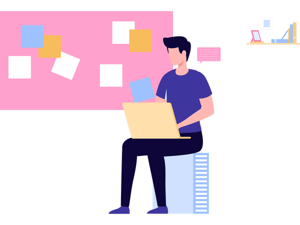 Freelance faisant de la gestion de tâches  Illustration