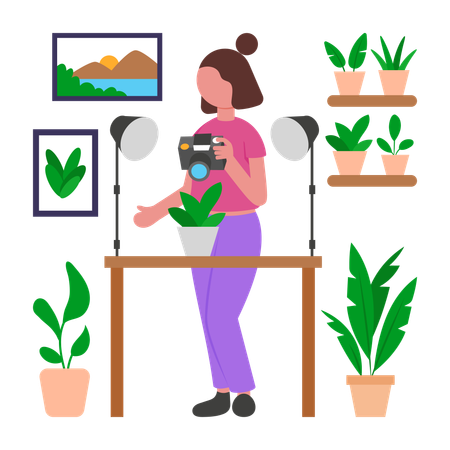 Freelance Photographer doing home photography  Illustration