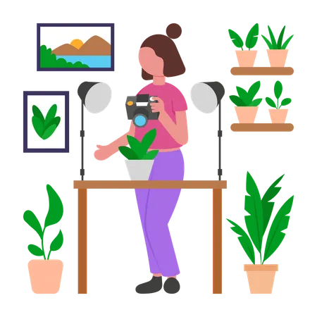 Freelance Photographer doing home photography  Illustration