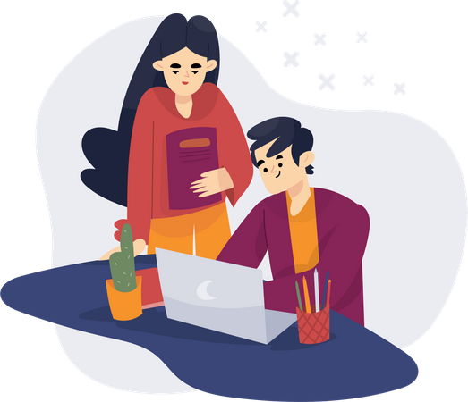 Freelance Teamwork  일러스트레이션