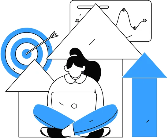 Freelance travaillant sur l'analyse  Illustration