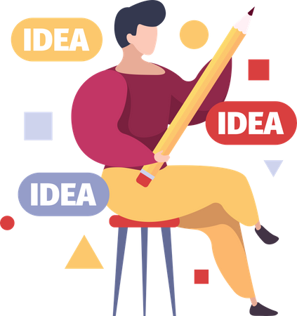 Freelance Working Idea  Illustration