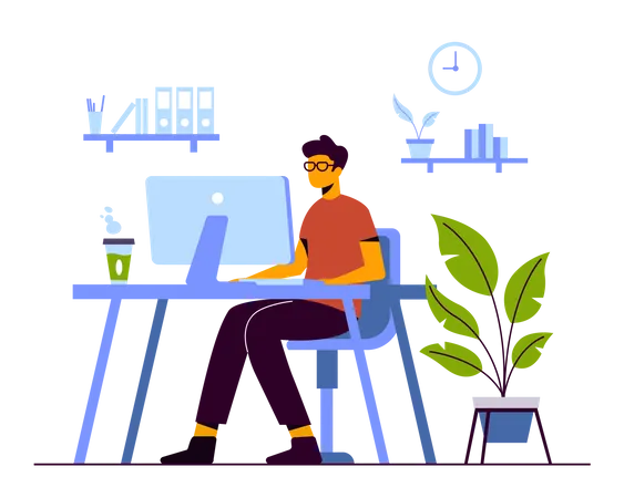 Freelance working  Illustration