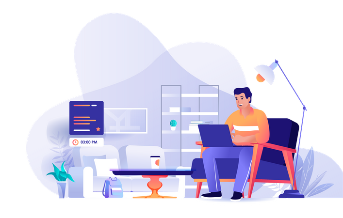 Freelance working  Illustration