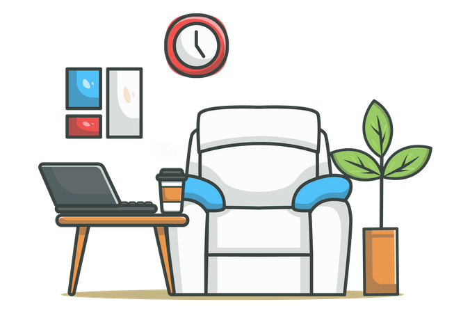 Freelance workplace  일러스트레이션