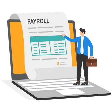 Freelancer Filling Invoice Distance Job Payroll Money Transfer Online Remote Work Payment Get Salary On Bank Account Concept Colored Flat Vector Illustration Isolated Illustration