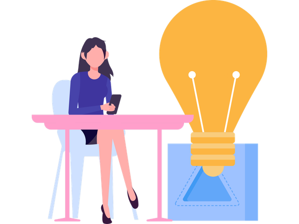 Freelancer doing Ideas development  Illustration
