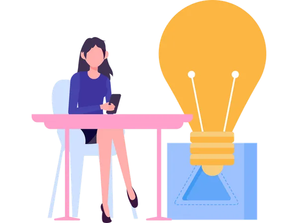 Freelancer doing Ideas development  Illustration