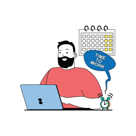 Freelancer doing work from home  Illustration