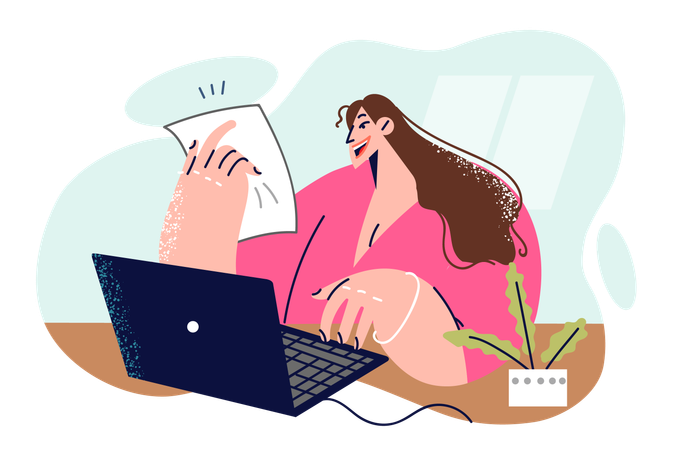 Freelancer is working from home  Illustration