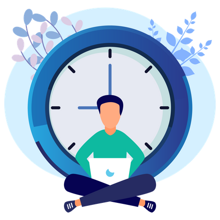 Freelancer managing time  Illustration