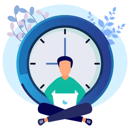 Freelancer managing time  Illustration