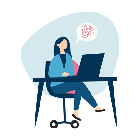 Freelancer trabalha em aplicativo web  Ilustração