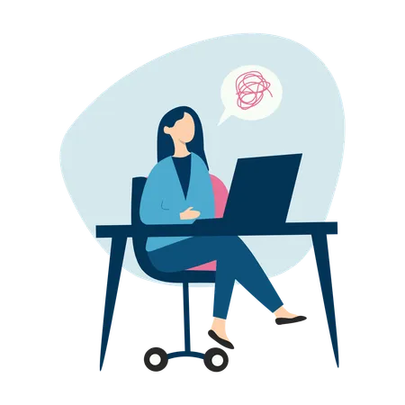 Freelancer trabalha em aplicativo web  Ilustração