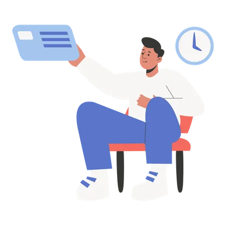 Freelancer work for business projects  Illustration