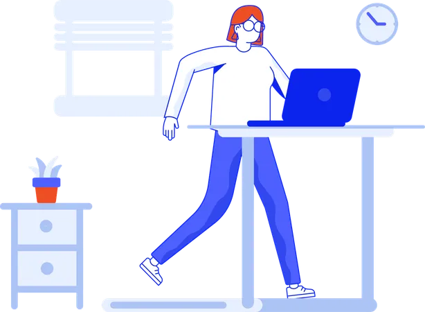 Work From Home Flat Illustration In This Design You Can See How Technology Connect To Each Other Each File Comes With A Project In Which You Can Easily Change Colors And More Illustration