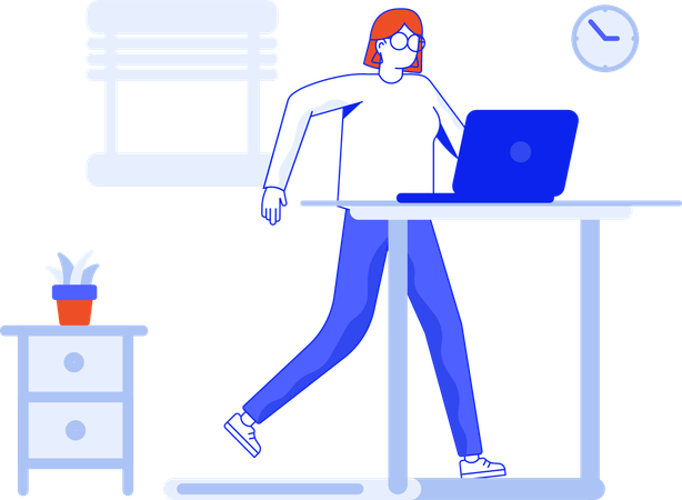 Freelancer working from home  Illustration