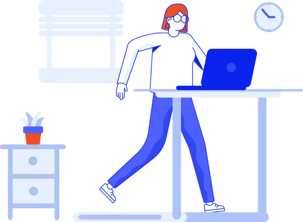 Freelancer working from home  Illustration