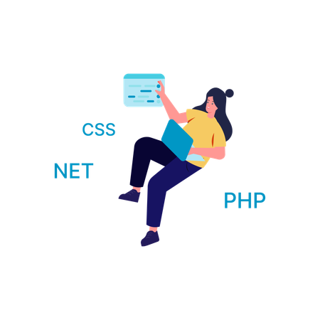 Freelancer working from home  Illustration