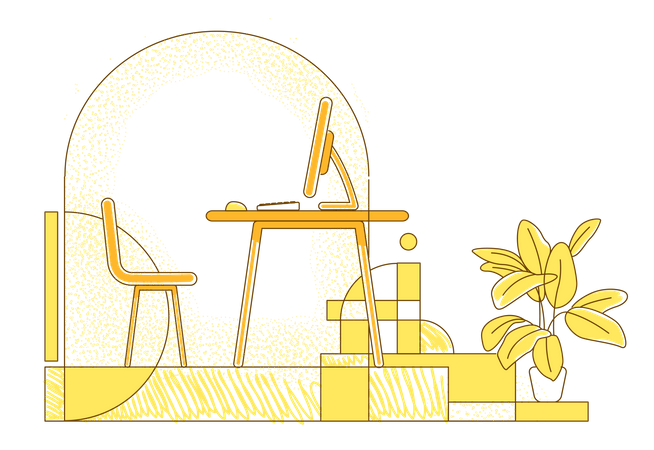 Freelancer workplace  Illustration