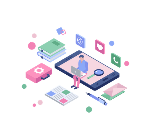 Freelancing service  Illustration