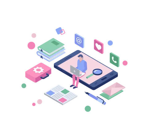 Freelancing service  Illustration