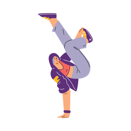 Freestyle breakdancing  Illustration