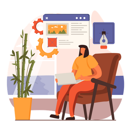Freiberufler im Webdesign  Illustration