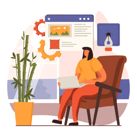 Freiberufler im Webdesign  Illustration
