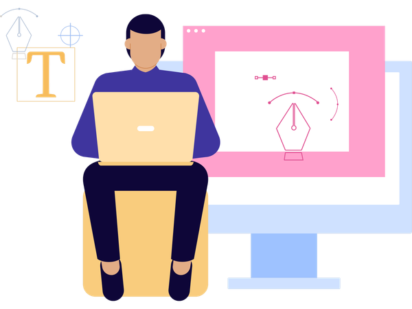 Freiberufler im Bereich Grafikdesign  Illustration