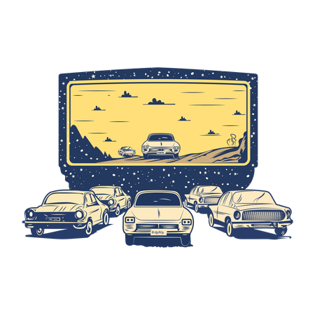 Freiluftkino  Illustration
