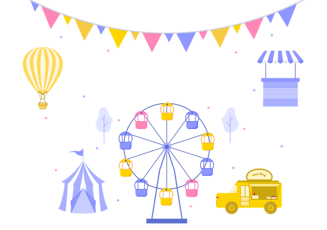 Freizeitpark  Illustration