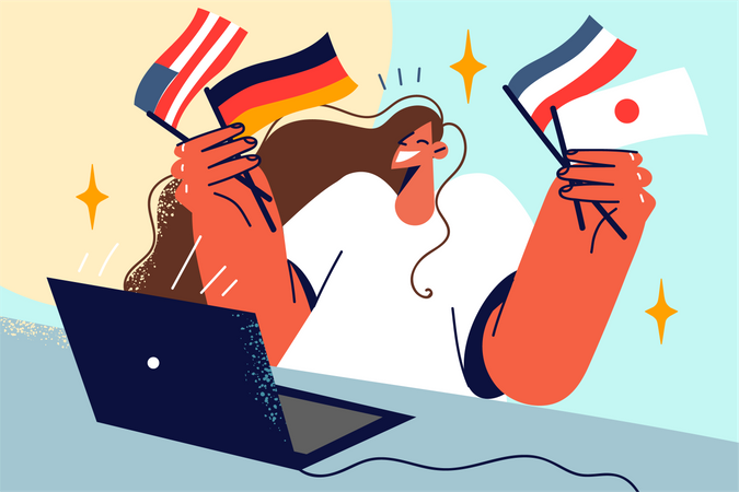 Fremdsprachenkurse  Illustration