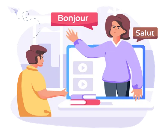 French Course Illustration
