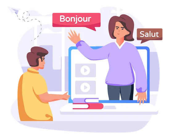 French Course  Illustration