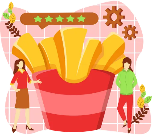 French Fries  Illustration